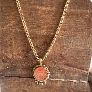 Sunburst 18k gold dipped necklace New!